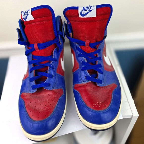 Nike Dunk High L.A. Clippers 305287 Men's Size 14 Sneakers Royal Blue Red White